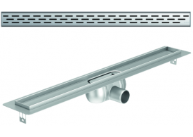 Render 3D canal Showerdrain -C 2.0 con alas S/H DN50 H:92-140mm con sifon de 50mm y reja SLOT sin tela CD000225 // CD000226 // CD000227 // CD000228 // CD000229 // CD000230 // CD000231