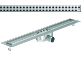 Render 3D canal Showerdrain -C 2.0 con alas S/H DN50 H:92-140mm con sifon de 50mm y reja QUADRATO sin tela CD000113 // CD000114 // CD000115 // CD000116 // CD000117 // CD000118 // CD000119