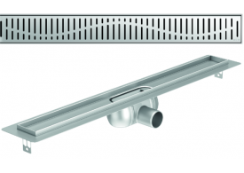 Render 3D canal Showerdrain -C 2.0 con alas S/H DN50 H:92-140mm con sifon de 50mm y reja WAVE sin tela CD000001 // CD000002 // CD000003 // CD000004 // CD000005 // CD000006 // CD000007