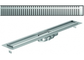 Render 3D canal Showerdrain -C 2.0 con alas S/H lateral DN50 H:69-140mm con sifon de 25mm y reja PIANO sin tela CD000582 // CD000583 // CD000584 // CD000585 // CD000586 // CD000587 // CD000588