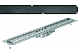 Render 3D canal Showerdrain -C 2.0 con alas S/H lateral DN50 H:69-140mm con sifon de 25mm y reja RELLENABLE sin tela CD000358 // CD000359 // CD000360 // CD000361 // CD000362 // CD000363 // CD000364