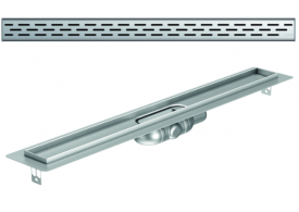 Render 3D canal Showerdrain -C 2.0 con alas S/H lateral DN50 H:69-140mm con sifon de 25mm y reja SLOT sin tela CD000246 // CD000247 // CD000248 // CD000249 // CD000250 // CD000251 // CD000252