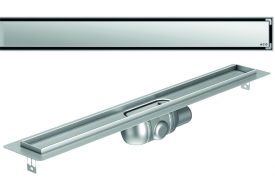 Render 3D canal Showerdrain -C 2.0 con alas S/H lateral DN50 H:92-140mm con sifon de 50mm y reja MASSIVE sin tela CD000456 // CD000457 // CD000458 // CD000459 // CD000460 // CD000461 // CD000462