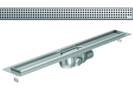 Render 3D canal Showerdrain -C 2.0 con alas S/H lateral DN50 H:92-140mm con sifon de 50mm y reja SQUARE sin tela CD000120 // CD000121 // CD000122 // CD000123 // CD000124 // CD000125 // CD000126