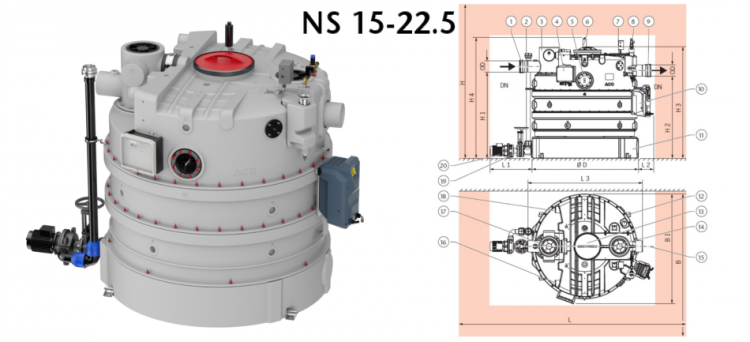 Separador LIPUJET-P-RB NS15-22,5