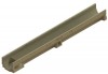 Render del conjunto de canal SELF 100 L1000 H95 en hormigon polímero con premarca para salida vertical DN/OD 110 sin reja