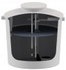 Render SBREM em formato de tanque vertical e enterrar.